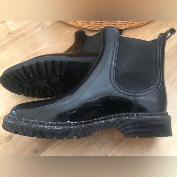LEMON JELLEY Anlke Boots Sprarkly Shiny Rain Boots Size 40 or An 8/8.5 GUC - Picture 5 of 11